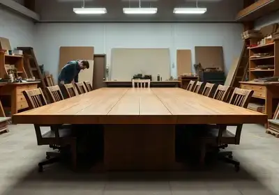 Conference table refinishing